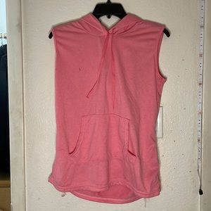 EMME JORDAN, Womens, Pink sleeveless pajama shirt with hood